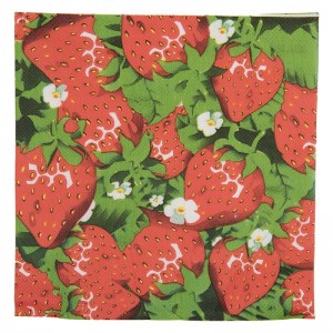 Servetele de masa "Sweet Strawberries" 33x33 cm, Clayre & Eef