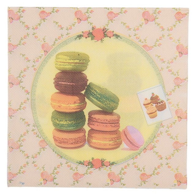 Servetele de masa "Macarons" 33x33 cm, Clayre & Eef Servetele de masa "Macarons" 33x33 cm, Clayre & Eef