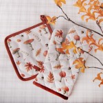 Manusa cuptor 100% bumbac 18x30 cm "Autumn Leaves", Clayre&Eef Manusa cuptor 100% bumbac 18x30 cm "Autumn Leaves", Clayre&Eef