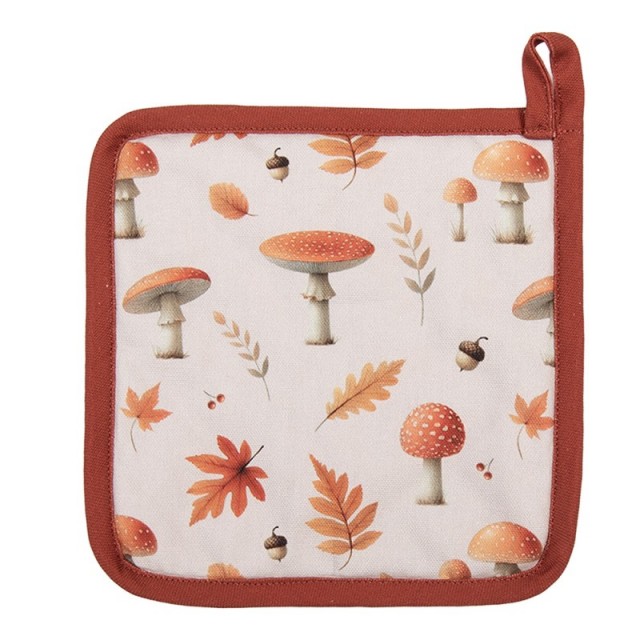 Suport pentru oale fierbinti 100% bumbac 20x20cm "Autumn Leaves", Clayre&Eef Suport pentru oale fierbinti 100% bumbac 20x20cm "Autumn Leaves", Clayre&Eef