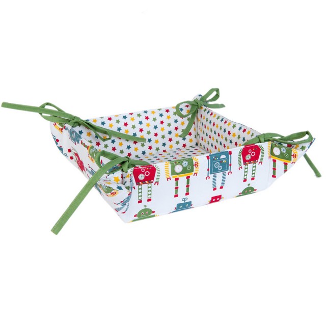 Cos pentru paine 100% bumbac 35x35cm "Bleep Beep", Clayre&Eef Cos pentru paine 100% bumbac 35x35cm "Bleep Beep", Clayre&Eef