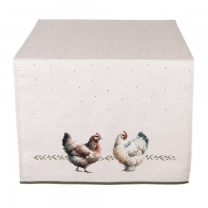 Napron/ traversa de masa "Barnyard Chicken" 50x140 cm, Clayre & Eef