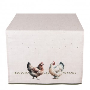 Traversa de masa bumbac 50x140cm "Barnyard Chicken", Clayre&Eef