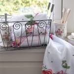 Prosop de bucatarie flausat 100% bumbac 40x66cm "Roses in Bloom", Clayre & Eef