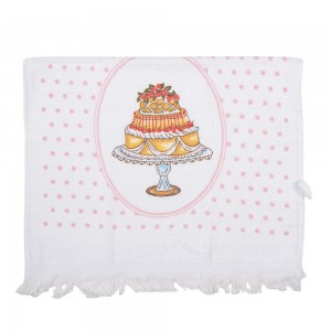 Prosop de bucatarie flausat 100% bumbac 40x66cm "Cake", Clayre & Eef