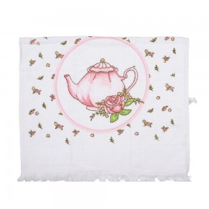Prosop de bucatarie flausat 100% bumbac 40x66cm "Tea o'Clock", Clayre & Eef