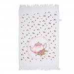 Prosop de bucatarie flausat 100% bumbac 40x66cm "Tea o'Clock", Clayre & Eef