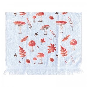 Prosop de bucatarie flausat 100% bumbac 40x66cm "Autumn Leaves", Clayre & Eef