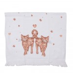 Prosop de bucatarie flausat 100% bumbac 40x66cm "Kittens", Clayre & Eef