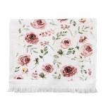 Prosop de bucatarie flausat 100% bumbac 40x66cm "Rustic Rose", Clayre & Eef Prosop de bucatarie flausat 100% bumbac 40x66cm "Rustic Rose", Clayre & Eef