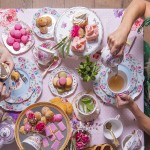 Fata de masa 100% bumbac 100x100cm "Dotty Rose", Clayre&Eef