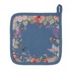Suport pentru oale fierbinti 100% bumbac 20x20cm "Floral Fiesta Blue", Clayre & Eef