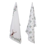 Craciun Set 2 Prosoape de bucatarie bumbac 50x70cm "Holly Christmas", Clayre & Eef Craciun Set 2 Prosoape de bucatarie bumbac 50x70cm "Holly Christmas", Clayre & Eef