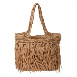 Geanta de plaja Beach Dune 42x42 cm din paie maro