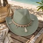 Palarie de vara Festival Green Boho Chic Ø 58 cm, Clayre&Eef