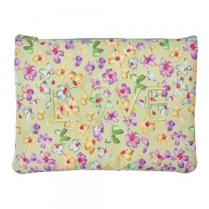 Portfard floral Love 22x16 cm, Clayre&Eef