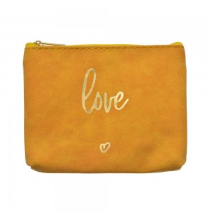 Portfard galben Love 13x1x10 cm, Clayre&Eef