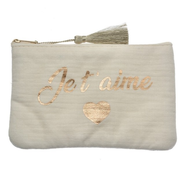 Portfard Je T'aime 17x11 cm, Clayre&Eef Portfard Je T'aime 17x11 cm, Clayre&Eef