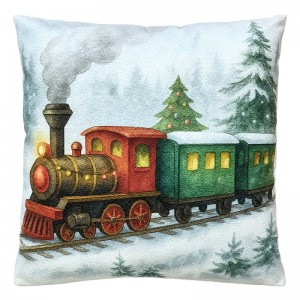 Fata de perna cu umplutura "Polar Express" 45x45 cm, Clayre & Eef