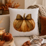 Fata de perna cu umplutura "Golden Pumpkin" 45x45 cm, Clayre & Eef
