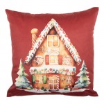 Fata de perna Craciun "Mountain Cabin" 45x45 cm, Clayre & Eef