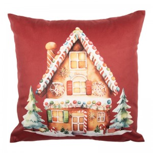 Fata de perna Craciun "Mountain Cabin" 45x45 cm, Clayre & Eef
