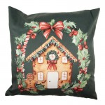 Fata de perna Craciun "Spicy Gingerbread" 45x45 cm, Clayre & Eef Fata de perna Craciun "Spicy Gingerbread" 45x45 cm, Clayre & Eef
