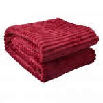 Pled decorativ Cozy Ribbed – Burgundy, 180x200 cm Pled decorativ Cozy Ribbed – Burgundy, 180x200 cm