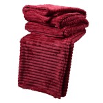 Pled decorativ Cozy Ribbed – Burgundy, 180x200 cm Pled decorativ Cozy Ribbed – Burgundy, 180x200 cm