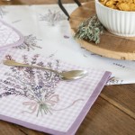 Servetel textil bumbac 40x40cm "Lavender Garden", Clayre&Eef