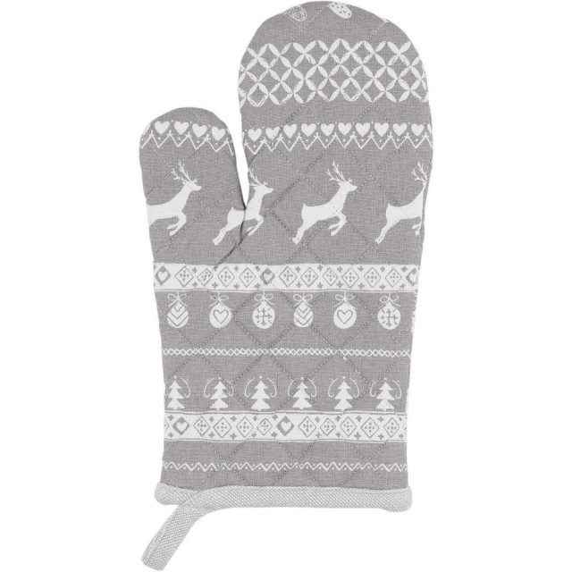 Manusa cuptor 100% bumbac 16x30cm "Nordic Grey", Clayre&Eef Manusa cuptor 100% bumbac 16x30cm "Nordic Grey", Clayre&Eef
