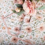 Fata de masa 100% bumbac 100x100cm "Summer Rose Bouquet", Clayre & Eef