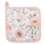 Suport pentru oale fierbinti 100% bumbac 20x20 cm "Summer Rose Bouquet", Clayre&Eef