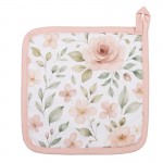 Suport pentru oale fierbinti 100% bumbac 20x20 cm "Summer Rose Bouquet", Clayre&Eef