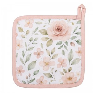 Suport pentru oale fierbinti 100% bumbac 20x20 cm "Summer Rose Bouquet", Clayre&Eef