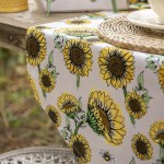Napron/ traversa de masa "Sunny Sunflowers" 50x160 cm, Clayre & Eef Napron/ traversa de masa "Sunny Sunflowers" 50x160 cm, Clayre & Eef