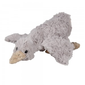 Jucarie ratusca din plus "Fluffy Duck" 39x15x10 cm, Clayre & Eef