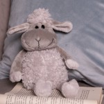 Jucarie oita din plus "Grey Sheep" 10x15x19 cm, Clayre & Eef