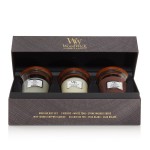 Set Cadou 3 Lumanari Borcan Mini Woody, Woodwick