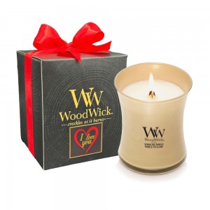 Gift of Joy - Lumanare parfumata colectia Precious Metals Sparkling Pomelo in cutie de CADOU, Woodwick