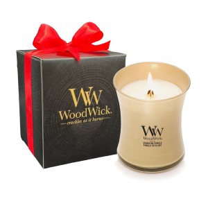 Gift of Joy - Lumanare parfumata colectia Precious Metals Sparkling Pomelo in cutie de CADOU, Woodwick