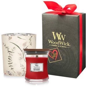 Set Cadou Lumanare si Suport decorativ "Floral Fest", Woodwick