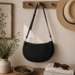 Geanta de umar Mary, neagra cu bareta reglabila 33x13x23 cm