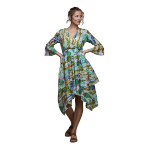 Rochie vara Signe, marime XL, turquoise