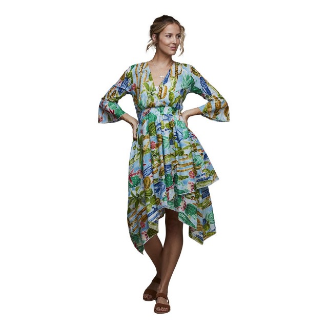 Rochie vara Signe, marime XL, turquoise Rochie vara Signe, marime XL, turquoise