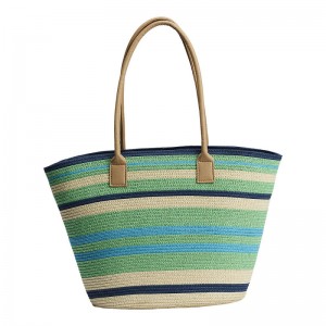Geanta de vara verde/albastru Celine, 45x30x17 cm