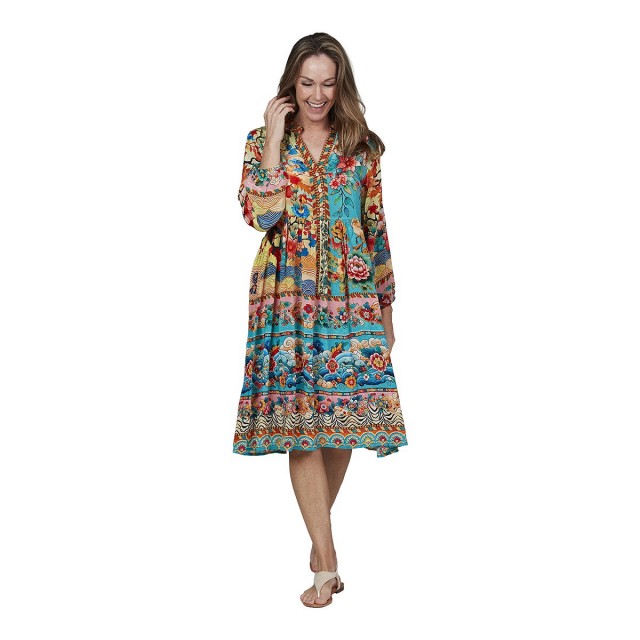 Rochie de vara Ava, Multicolor, marime universala Rochie de vara Ava, Multicolor, marime universala
