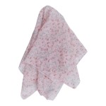 Esarfa roz cu imprimeu floral Poppy 58x58 cm