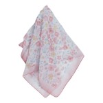 Esarfa roz cu imprimeu floral Tilda 58x58 cm