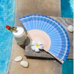 Simone et Georges Evantai pliabil din bumbac si lemn, 23x3cm, Cap Ferret